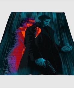 Joi In The Rain Blade Runner Sherpa Fleece Blanket Gifts for Family, for Couple