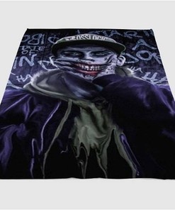 Joker Fake Smile Sherpa Fleece Blanket Gifts for Family, for Couple
