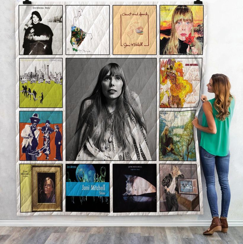 Joni Mitchell Quilt Blanket Bedding Set For Fans 02