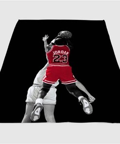 Jordan Player American Basketball Sherpa Fleece Blanket Gifts for Family, for Couple