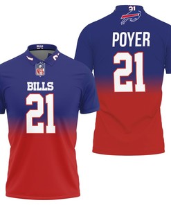 Jordan Poyer #21 Buffalo Bills Great Player Nfl American Football Team Royal Color Crash 3d Designed Allover Gift For Bills Fans Polo Shirt