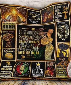 Joshua 1:9 African Proud Quilt Blanket Bedding Set