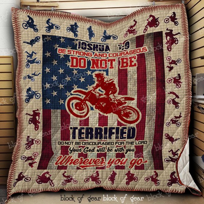 Joshua 19 Motocross Quilt Blanket Bedding Set Dk0