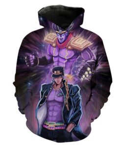 Jotaro Star Platinum Jojo Bizarre Adventure Stand Hoodie 3D