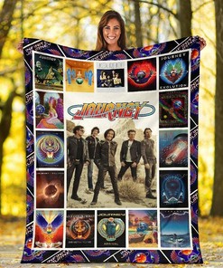 Journey Band Music Sherpa Fleece Blanket Gifts for Family, for Couple