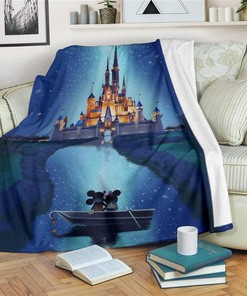 Journey To Castle Mickey And Minnie Sherpa Fleece Blanket Gifts for Family, for Couple