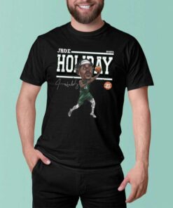 Jrue Holiday Cartoon Wht T-Shirt