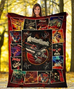 Judas Priest Rock Band Sherpa Fleece Blanket Gifts for Family, for Couple