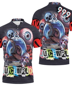 Juice Wrld 999 Creepy Snake Eye Rap Style Pop Polo Shirt All Over Print Shirt 3d T-shirt