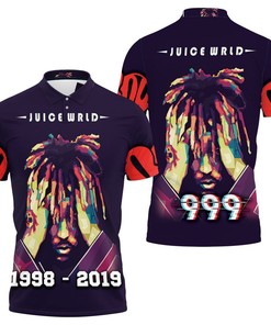 Juice Wrld 999 Emo Rap Hip Hop Color Sketch 3D All Over Print Polo Shirt