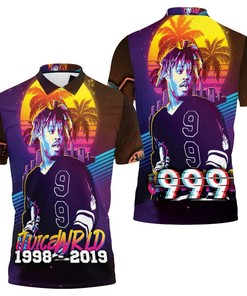 Juice Wrld 999 Rap Emo Hip Hop Never Die Pop Neon Style Polo Shirt All Over Print Shirt 3d T-shirt