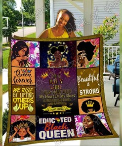 July Black Girl A Mouth I Can't Control Cool Black Girl Perfect Gifts For Black Daughter Girlfriend Wife Quilt Blanket