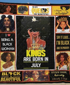 July Black Women Quilt Blanket Bedding Set