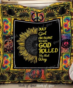 July Girl, Sunflower And Hippie Quilt Blanket Bedding Set