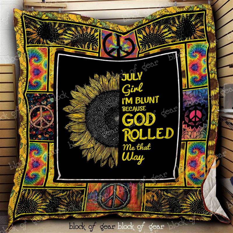 July Girl, Sunflower And Hippie Quilt Blanket Bedding Set