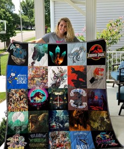 Jurassic Park Graphics Quilt Blanket Bedding Set