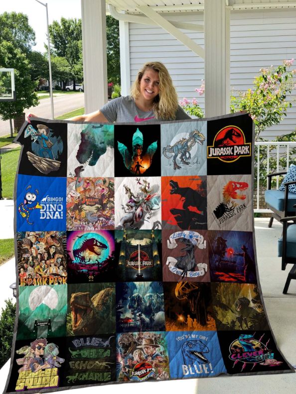 Jurassic Park Graphics Quilt Blanket Bedding Set