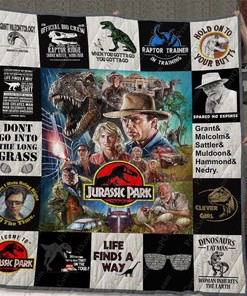Jurassic Park Life Finds A Way Quilt Blanket Bedding Set