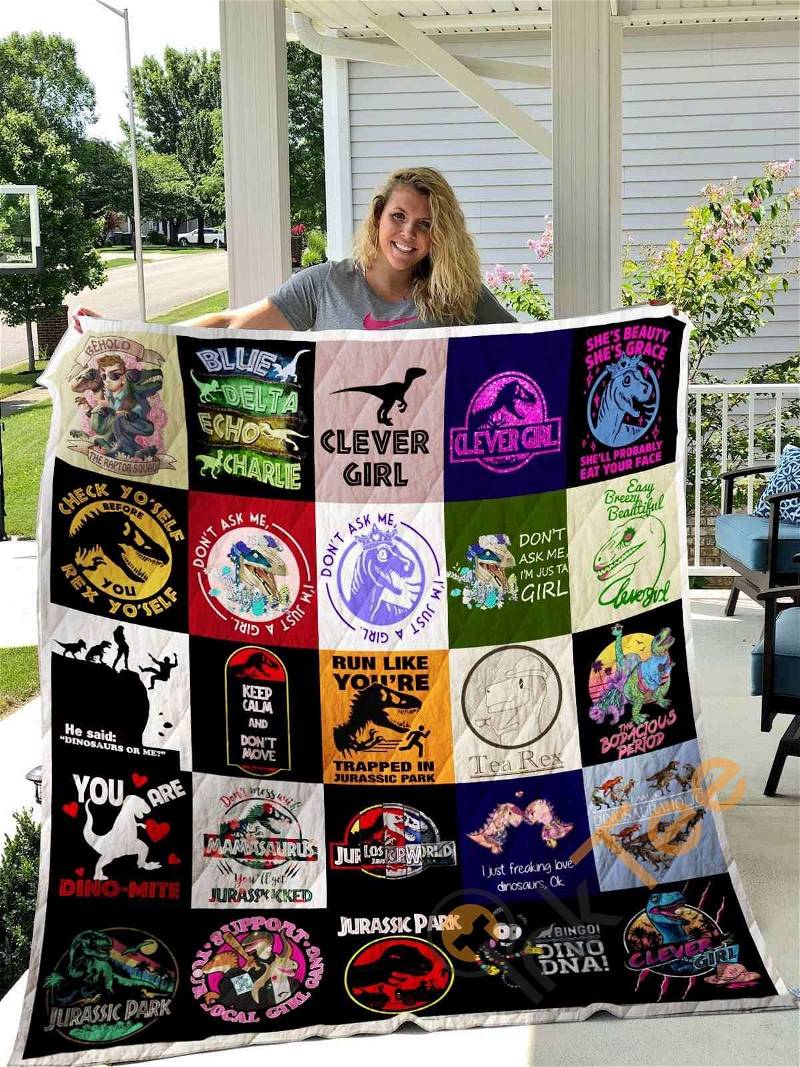 Jurassic Park Quilt Blanket Bedding Set
