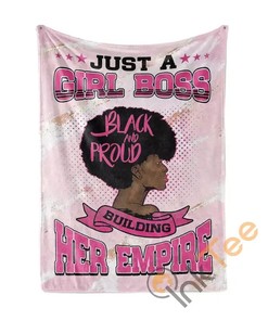 Just A Girl Boss Building Her Sherpa Fleece Blanket Gifts for Family, for Couple