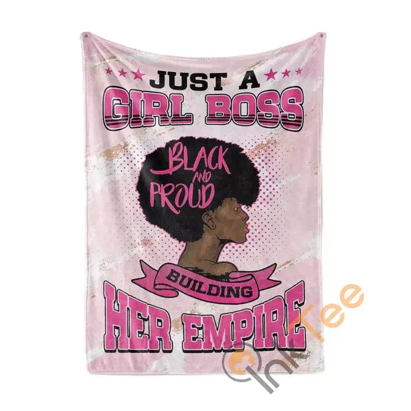 Just A Girl Boss Building Her Sherpa Fleece Blanket Gifts for Family, for Couple