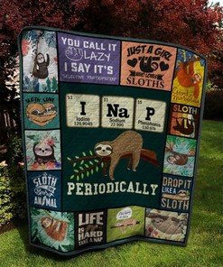 Just A Girl Sloth Quilt Blanket Bedding Set for Home Décor