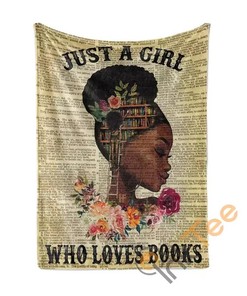 Just A Girl Who Loves Books Sherpa Fleece Blanket Gifts for Family