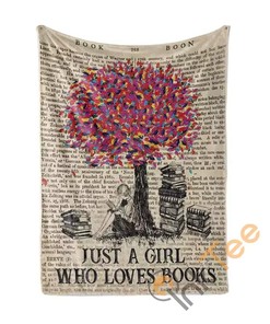 Just A Girl Who Loves Books Sherpa Fleece Blanket Gifts for Family, for Couple