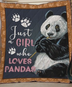 Just A Girl Who Loves Pandas Quilt Blanket Bedding Set