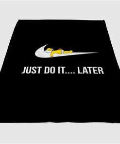 Just Do It Later Homer Sleep Sherpa Fleece Blanket Gifts for Family, for Couple