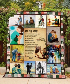 Just Go Forth To My Son From Dad Personalized Quilt Blanket Bedding Set