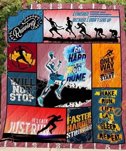 Just Keep Running Quilt Blanket Bedding Set