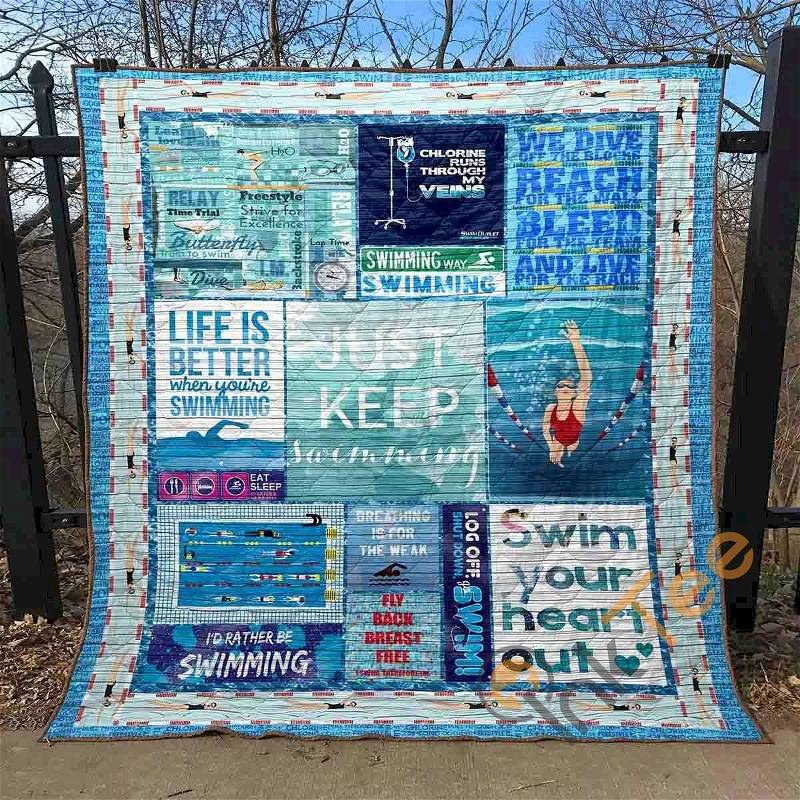 Just Keep Swimming Quilt Blanket Bedding Set