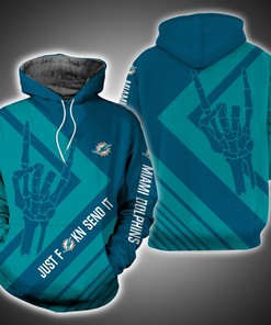 Just Send It Miami Dolphins 3D Print Hoodie