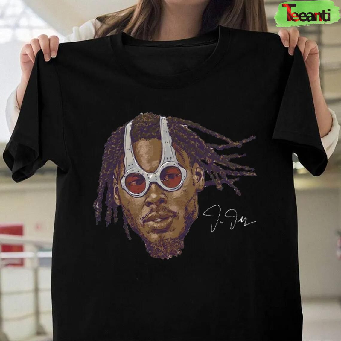 Justin Jefferson Minnesota Spy Glasses Portrait Signature T-Shirt
