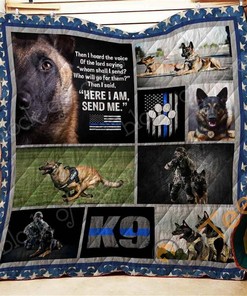 K9 Here I Am Send Me Quilt Blanket Bedding Set