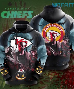 KC Chiefs Hoodie 3D Jason Michael Freddy Halloween Kansas City Chiefs Gift