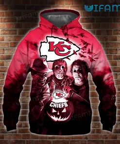 KC Chiefs Hoodie 3D Michael Jason Freddy Halloween Kansas City Chiefs Gift