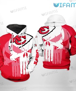 KC Chiefs Hoodie 3D Punisher Skull Kansas City Chiefs Gift