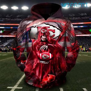 KC Chiefs Hoodie 3D The Death Holding Football Kansas City Chiefs Gift - Image 2