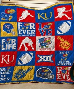 KU Ncaa Kansas Jayhawks Collection Great Quilt Blanket