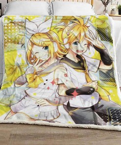 Kagamine Rin And Len Quilt Blanket Bedding Set for Home Décor