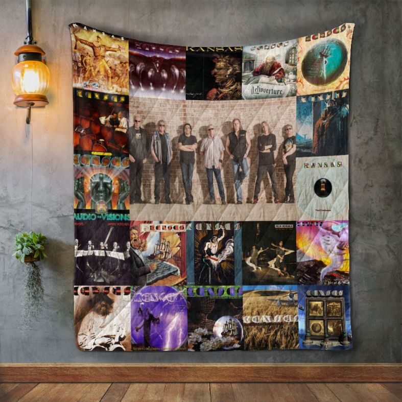 Kansas Album Covers Quilt Blanket