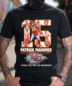 Kansas City 15 Patrick Mahomes Thank You For The Memories T-Shirt