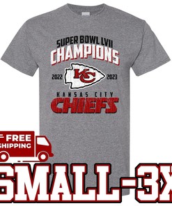 Kansas City CHIEFS Logo T- Shirt NFL Football Super Bowl LVII Champions