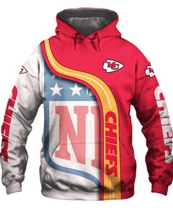 Kansas City Chiefs 3D Hoodie Pullover Zip Hoodie Nfl for Fans