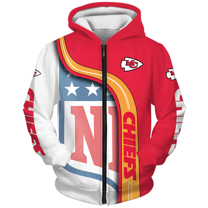 Kansas City Chiefs 3D Hoodie Pullover Zip Hoodie Nfl for Fans - Image 2