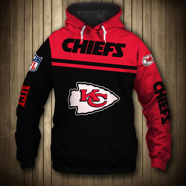 Kansas City Chiefs 3D Skull Hoodie Pullover Zip Hoodie for Fans - Image 2