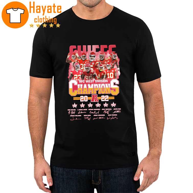 Kansas City Chiefs Afc West Division Champions 2022 Signatures Shirt
