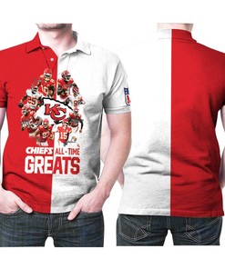 Kansas City Chiefs All Time Greats Players Signatures Nfl American Football Team Gift For Chiefs Fans Polo Shirt All Over Print Shirt 3d T-shirt